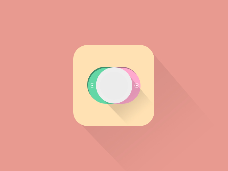 free iphone app icon template with long shadow