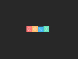 flat colorful navigation menu psd free Download