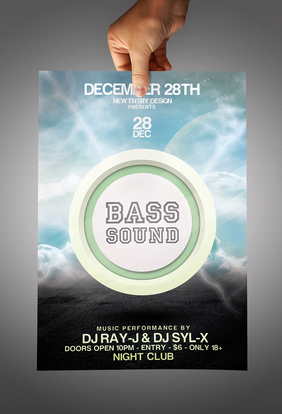 free psd minimal flyer/poster download