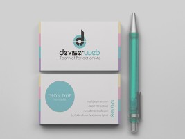 Clean modern Free psd business card download