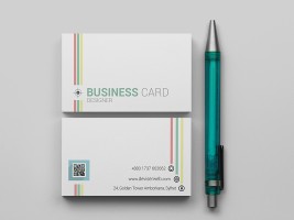 free psd line business card template download