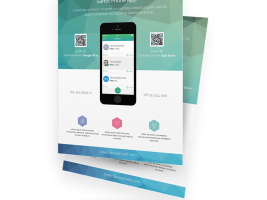 free psd app promotion flyer template