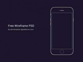 free psd of iphone 6 wireframe