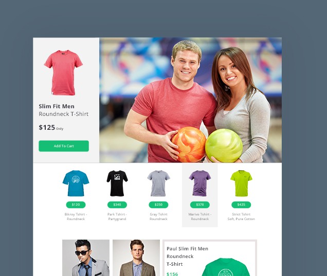 Minimal eCommerce Web-Page Design Free Download