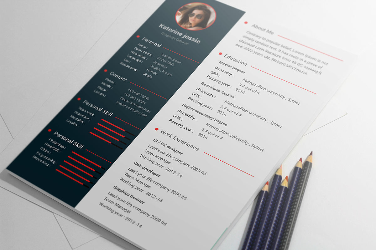 free-psd-resume-cv-template-download