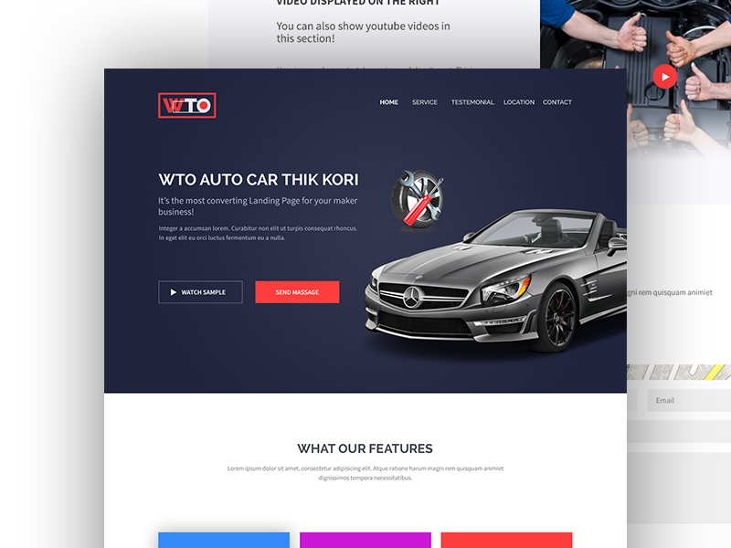 Wto Landing Page (PSD)
