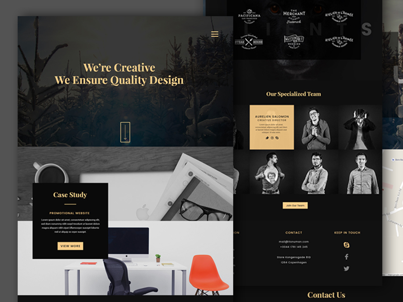 Dark Agency Multipage Web Template