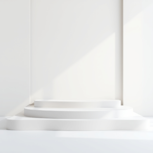 Free AI photo: Abstract Neutral Podium with Smooth Geometric Shapes and. Abstract neutral podium with smooth geometric shapes and soft lighting, premium product showcase background, minimalist edit…