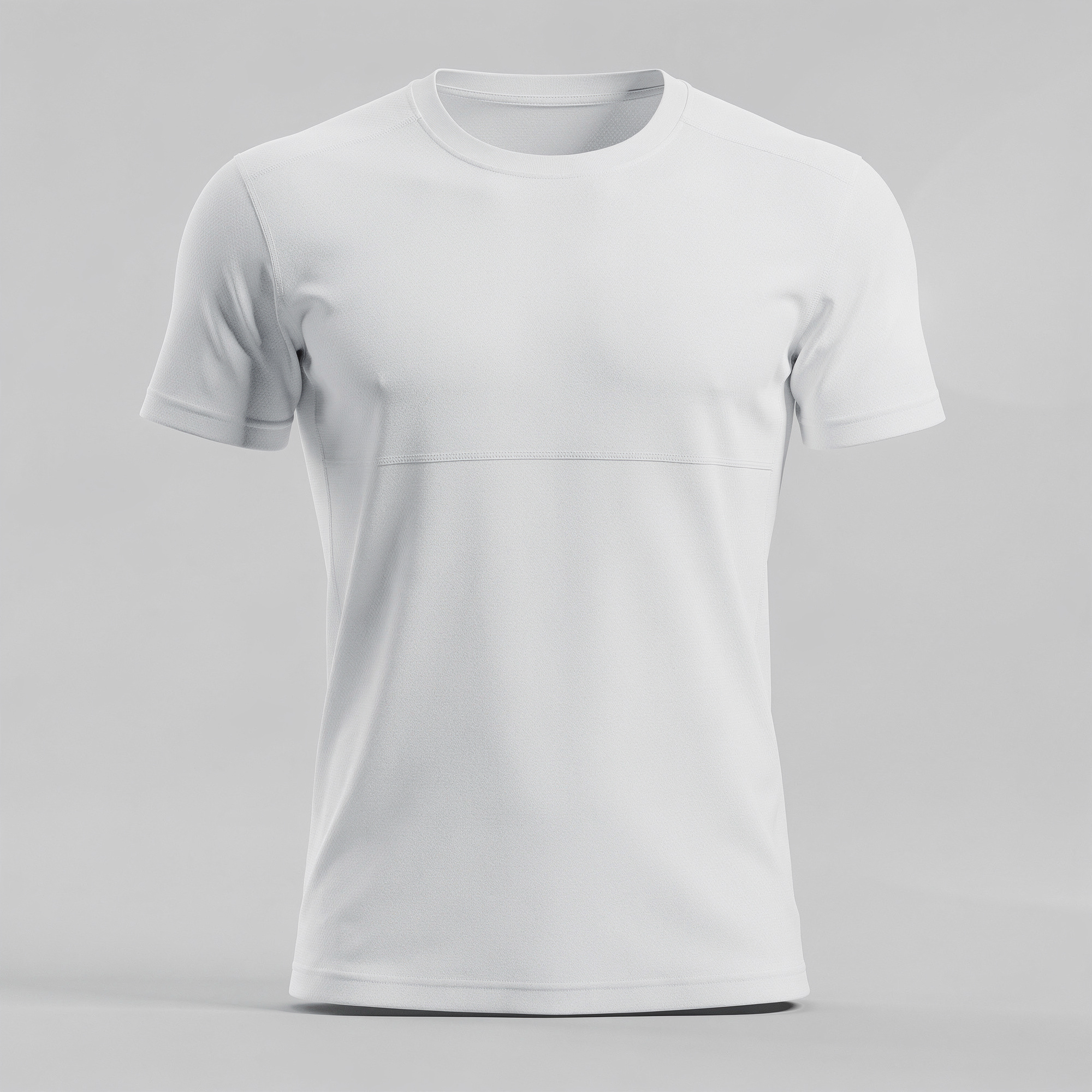 Free AI photo: Crisp White Athletic Jersey Mockup. A pristine white jersey stands upright on a light gray background illuminated by soft light.. Categories: 3D & CGI, Fashion, Mockups. Colour:…