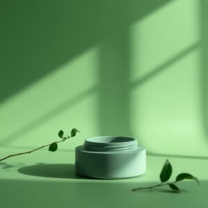 Free AI photo: Minimal Editorial Still Life Photography. Minimal editorial still life photography, monochromatic green aesthetic, soft cinematic daylight, premium luxury mood, organic textures, sha…