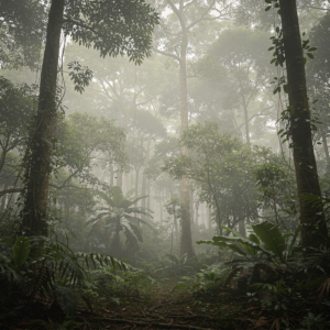 Deep Jungle Foggy Landscape