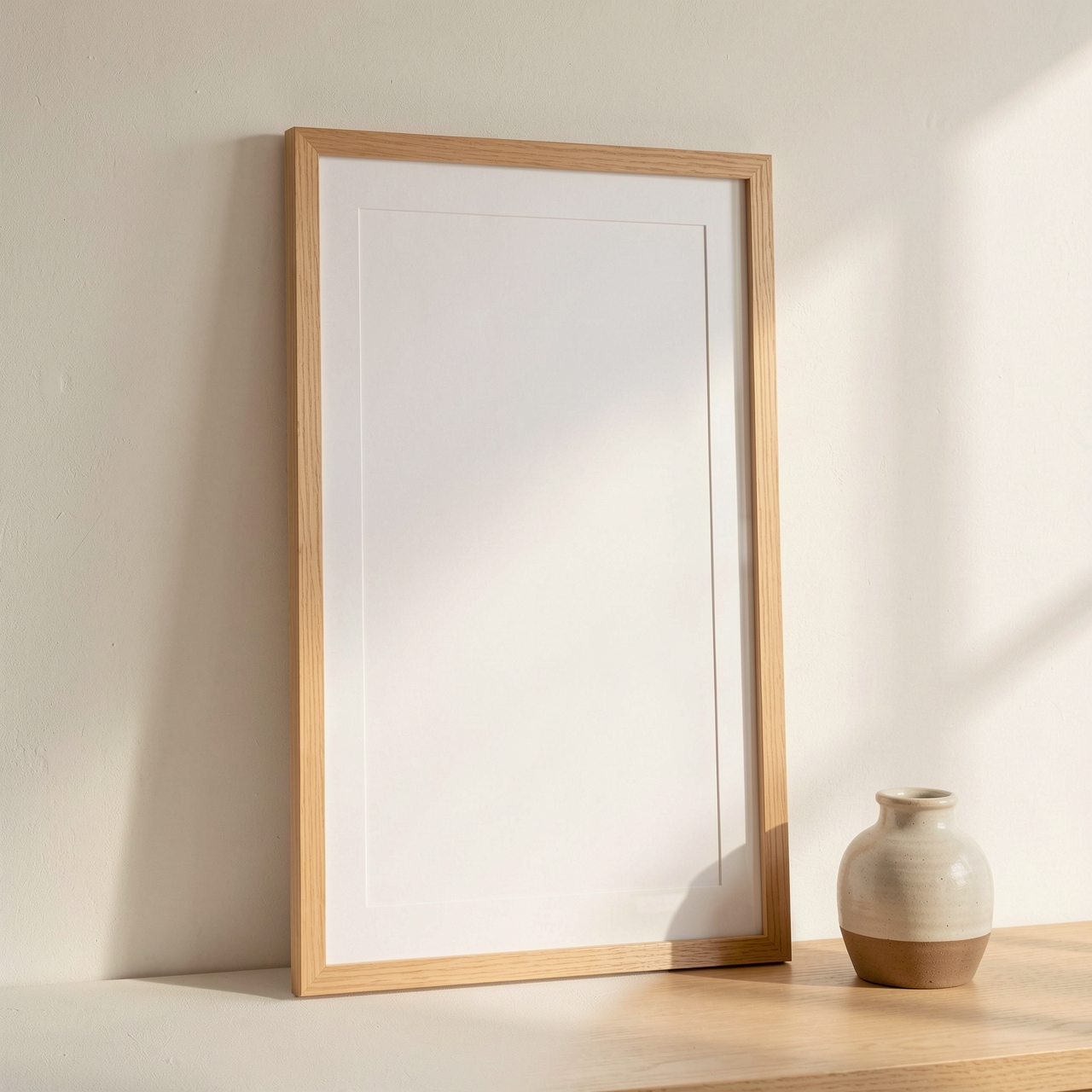 A serene morning scene with soft light and gentle shadows.
