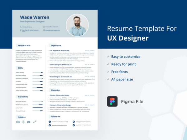 free figma resume template